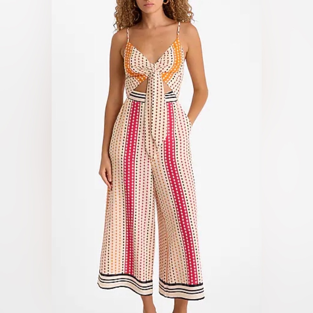NWT Express Multicolor Print Wide-Leg Jumpsuit Women’s Size S